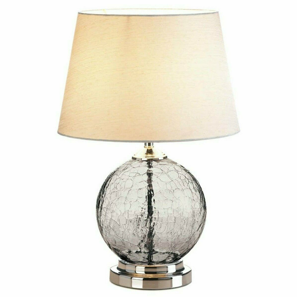 Gray Cracked-Glass Sphere Table LAMP