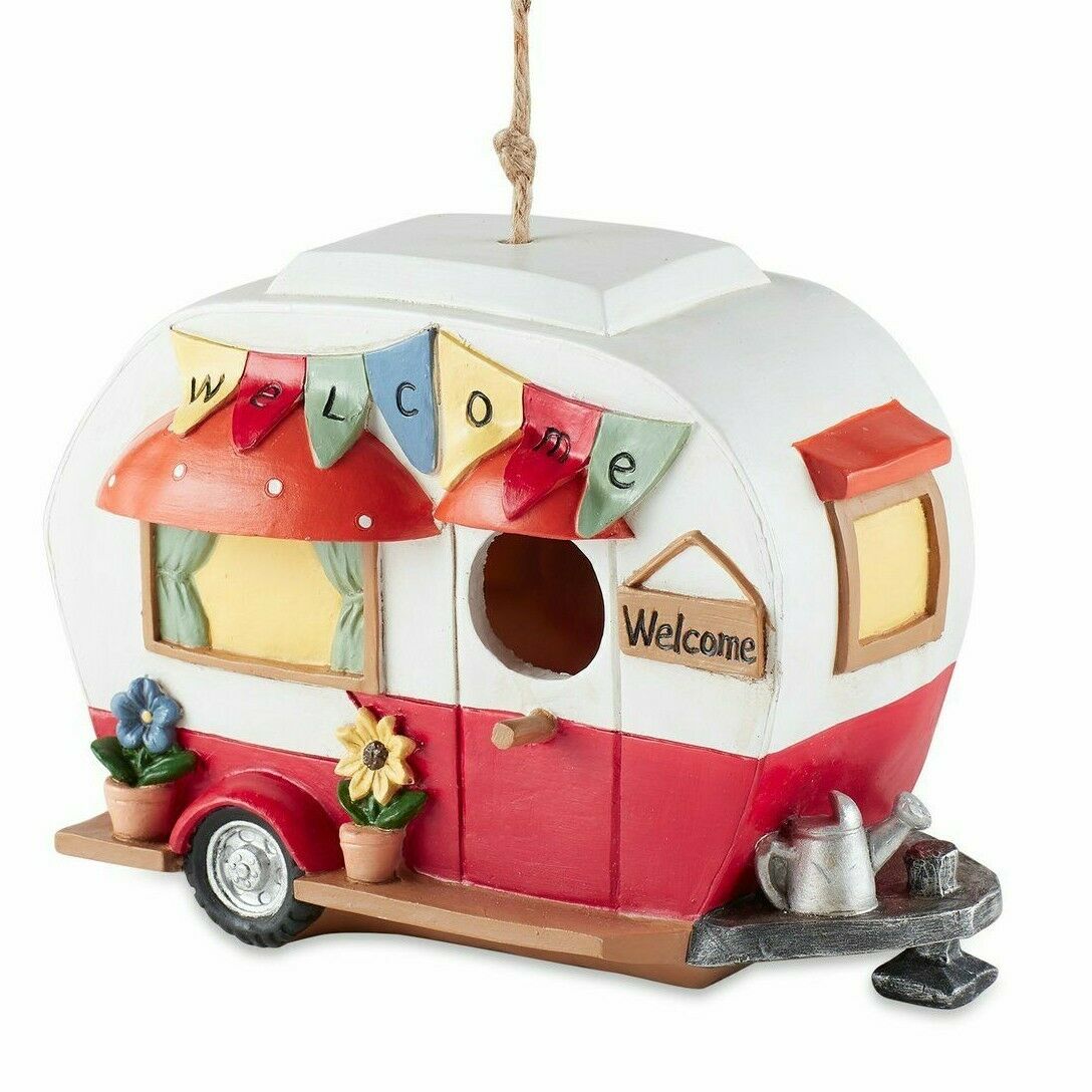 Red and White Camper BIRDHOUSE