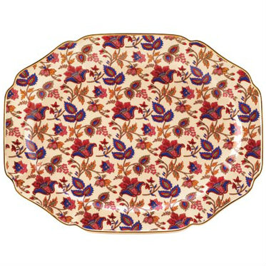 GOLD-Rimmed Indian Style Serving Platter