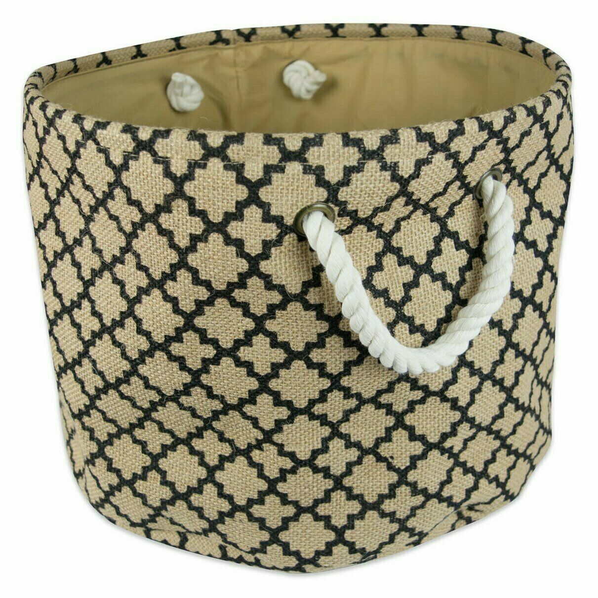 Jute Storage Bin with Rope Handles - 15 inches