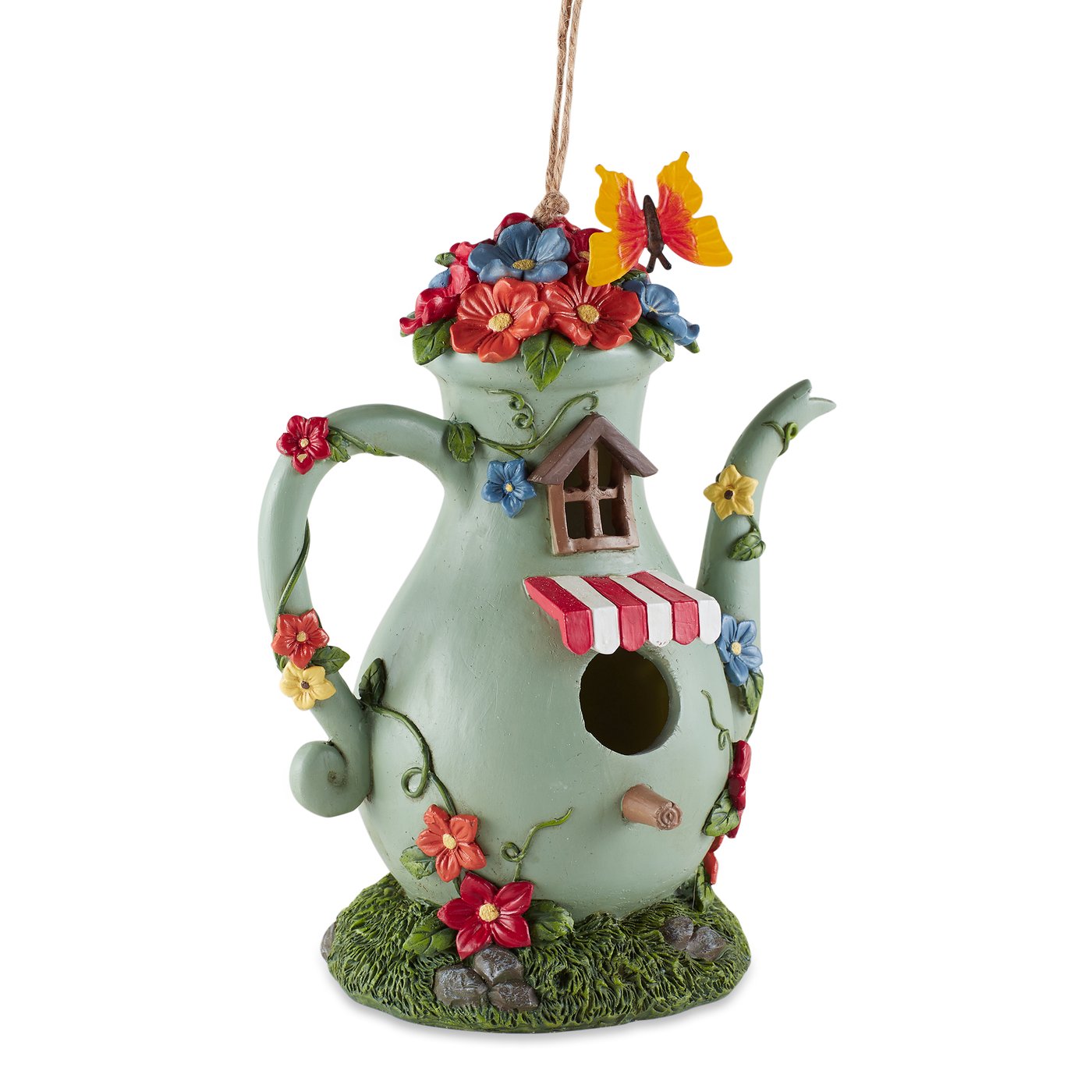 Fanciful Tall Teapot BIRDHOUSE